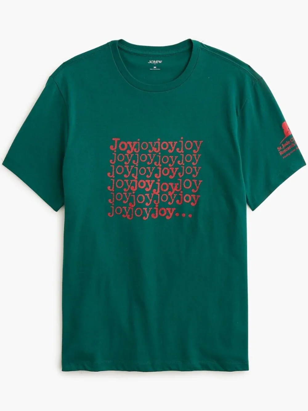 Men's J. Crew Green Short Sleeve St. Jude JOY Graphic Tee XL NWT